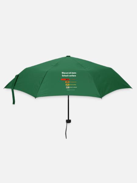 Warum ich beim Schach verliere Schach Spruch - Regenschirm (klein) - Flaschengrün