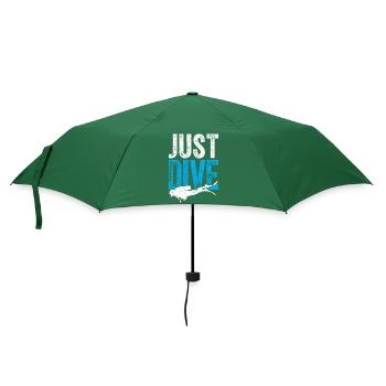 Just Dive - Regenschirm (klein) - Flaschengrün - Vorne