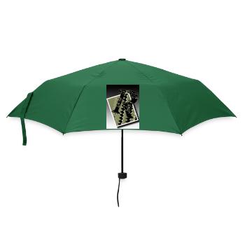 R Buchstaben Design R - Regenschirm (klein) - Flaschengrün - Vorne
