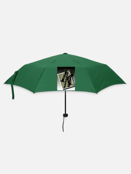 R Buchstaben Design R - Regenschirm (klein) - Flaschengrün
