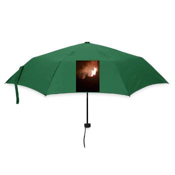 Night fire - Regenschirm (klein) - Flaschengrün - Vorne