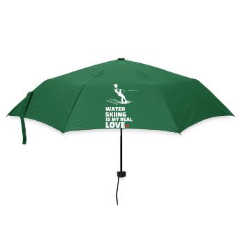 Ich Liebe Wasserski - Regenschirm (klein) - Flaschengrün - Vorne