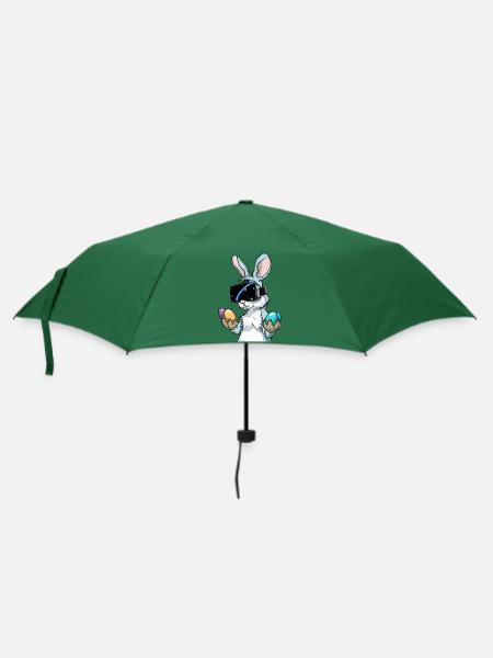 Osterhase _ 01 - Regenschirm (klein) - Flaschengrün