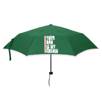 Dein Vater ist mein Herz-Kreislauf-System Lustiger Vater-Muttertag - Regenschirm (klein) - Flaschengrün - Vorne