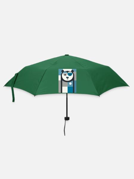 Abstrakter Bär - Regenschirm (klein) - Flaschengrün