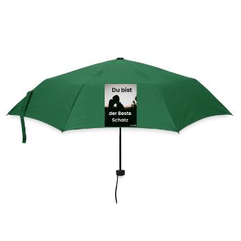 Du bist der Beste Schatz - Regenschirm (klein) - Flaschengrün - Vorne