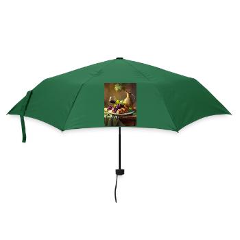 Rustikale Eleganz - Regenschirm (klein) - Flaschengrün - Vorne