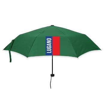 Lugano Souvenir T-Shirt Tessin - Regenschirm (klein) - Flaschengrün - Vorne