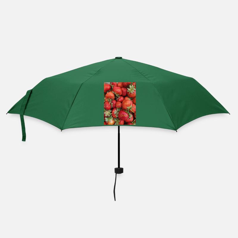 Strawberries - Umbrella (small) - bottlegreen