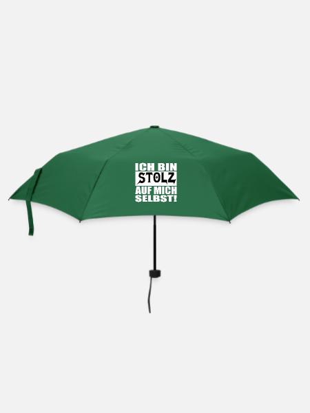 ich bin stolz auf mich selbst - Regenschirm (klein) - Flaschengrün
