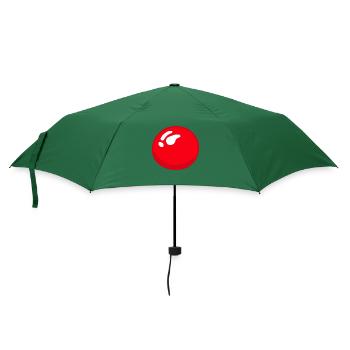 Rote Nase Vorlage - Regenschirm (klein) - Flaschengrün - Vorne
