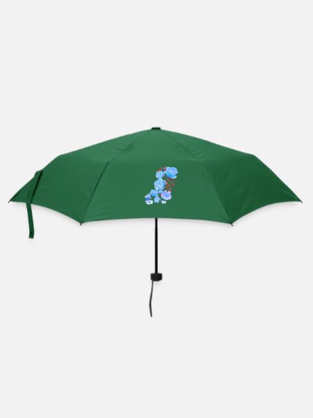 Blaue Rosen, Rosen, blaue Rose, Blumen - Regenschirm (klein) - Flaschengrün