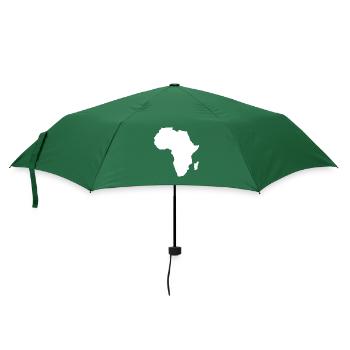 Afrika Kontinent Karte weiß - Regenschirm (klein) - Flaschengrün - Vorne