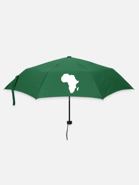 Afrika Kontinent Karte weiß - Regenschirm (klein) - Flaschengrün