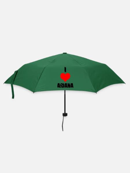I love Ariana - Regenschirm (klein) - Flaschengrün