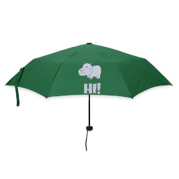 nilpferd hi - Regenschirm (klein) - Flaschengrün - Vorne