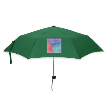 Ironie und Freude - Regenschirm (klein) - Flaschengrün - Vorne