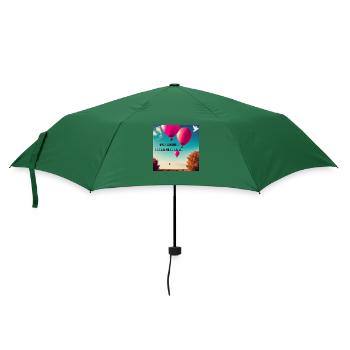 Luftballon Geschenkidee - Regenschirm (klein) - Flaschengrün - Vorne