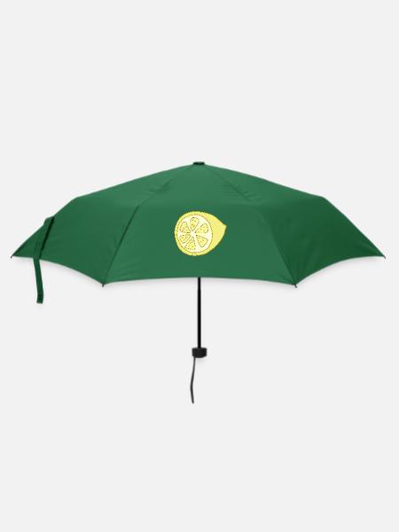 zitrone halbiert - Regenschirm (klein) - Flaschengrün