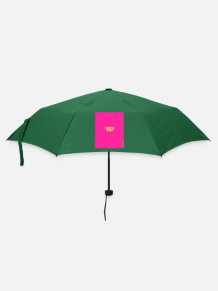 100 % Gay - Regenschirm (klein) - Flaschengrün