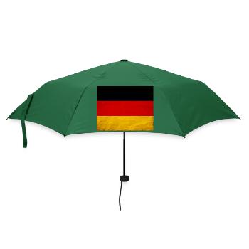 Maske Deutschland Flagge als used look - Regenschirm (klein) - Flaschengrün - Vorne