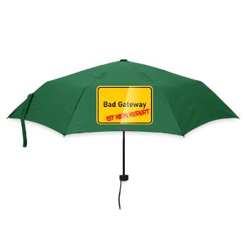Admin lustiger Spruch Bad Gateway ist kein Kurort - Regenschirm (klein) - Flaschengrün - Vorne