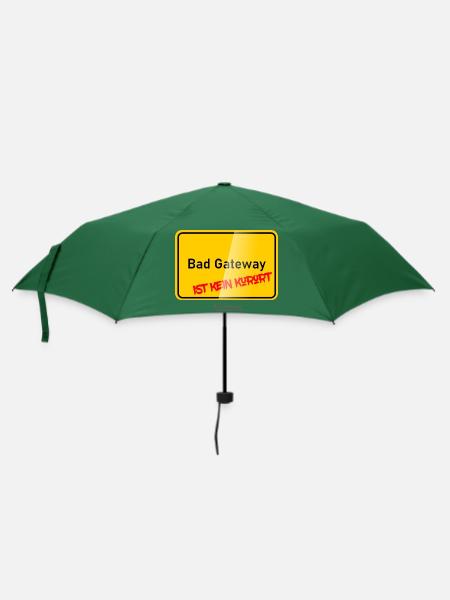 Admin lustiger Spruch Bad Gateway ist kein Kurort - Regenschirm (klein) - Flaschengrün