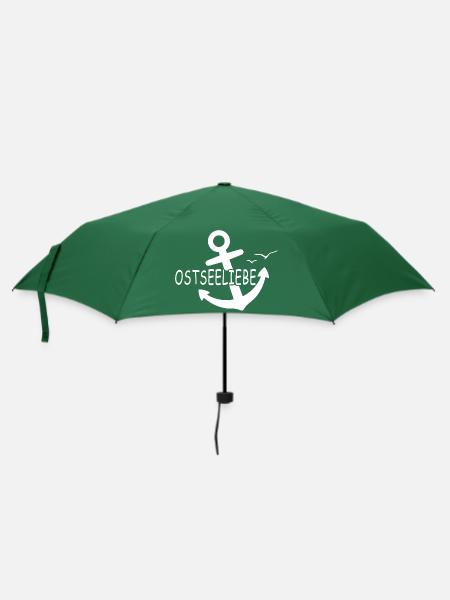 Ostseeliebe - der vergessene Anker - Regenschirm (klein) - Flaschengrün