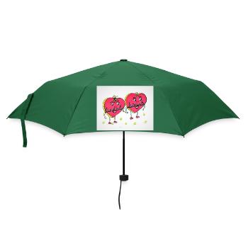 Herzen - heart touch - Regenschirm (klein) - Flaschengrün - Vorne