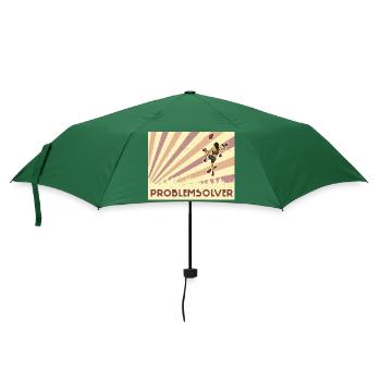 Bouldern Klettern Sportarten Turnhalle Wand - Regenschirm (klein) - Flaschengrün - Vorne
