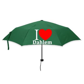 I LOVE Dahlem (Berlin) - Regenschirm (klein) - Flaschengrün - Vorne