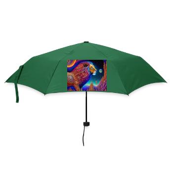 Löwe - Regenschirm (klein) - Flaschengrün - Vorne