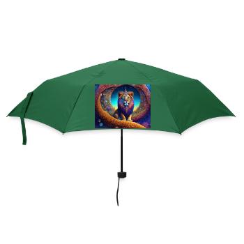 Löwe - Regenschirm (klein) - Flaschengrün - Vorne
