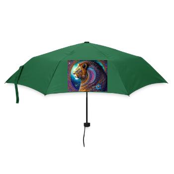 Löwe - Regenschirm (klein) - Flaschengrün - Vorne