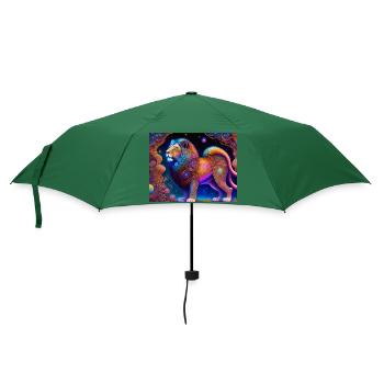 Löwe - Regenschirm (klein) - Flaschengrün - Vorne
