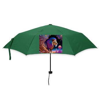 Löwe - Regenschirm (klein) - Flaschengrün - Vorne