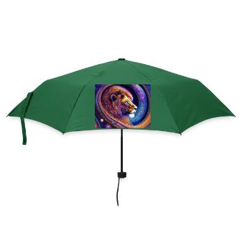 Löwe - Regenschirm (klein) - Flaschengrün - Vorne