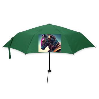 Mechanischer Pferdekopf - Regenschirm (klein) - Flaschengrün - Vorne