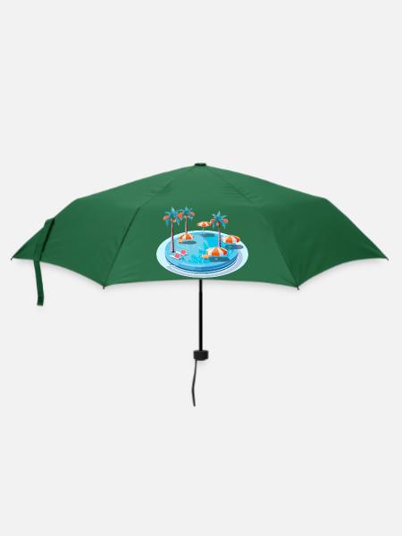Ein Traumpool - Regenschirm (klein) - Flaschengrün