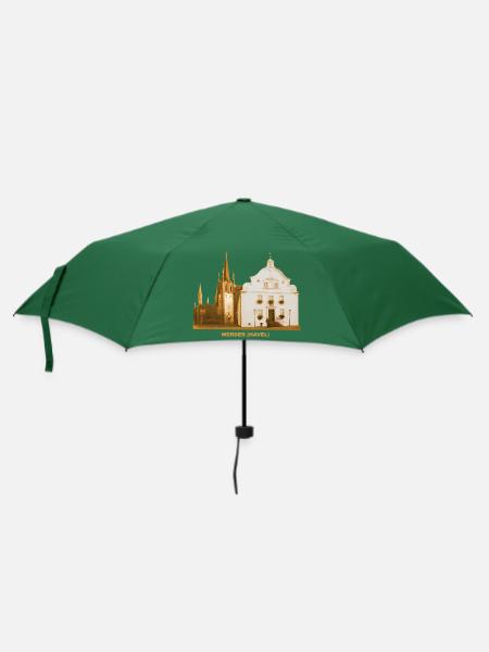 Werder Havel Altes Rathaus Kirche Brandenburg - Regenschirm (klein) - Flaschengrün