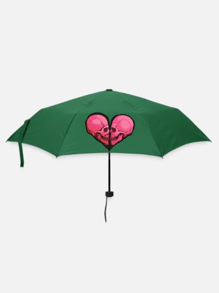 Skullheart - Regenschirm (klein) - Flaschengrün