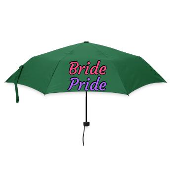 Braut Pride - Lesbische Hochzeit - Regenschirm (klein) - Flaschengrün - Vorne