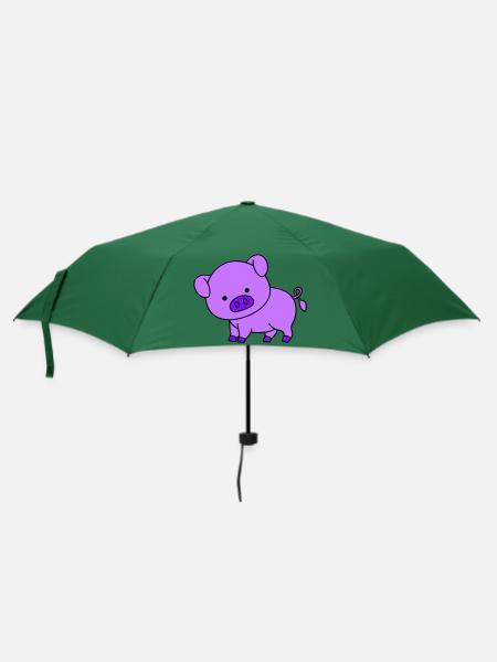 pig - Regenschirm (klein) - Flaschengrün