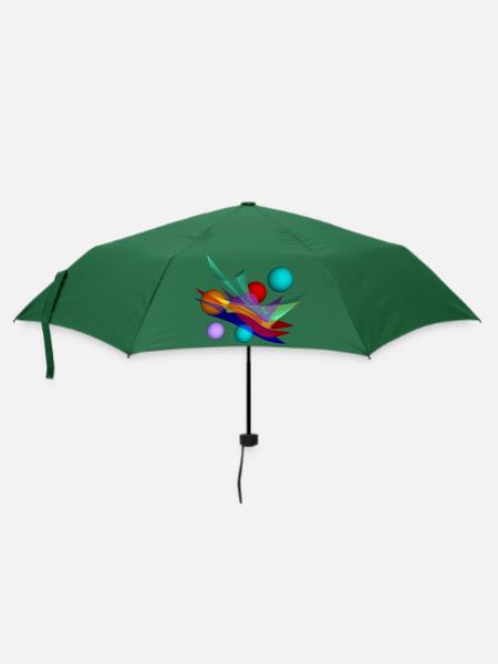 Design mit bicubic waves - Regenschirm (klein) - Flaschengrün