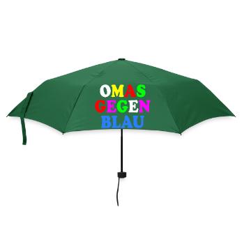 Omas gegen blau - Regenschirm (klein) - Flaschengrün - Vorne