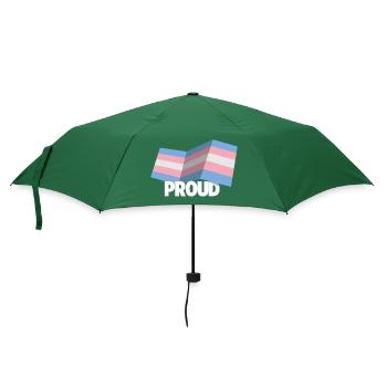 PROUD 2025 Trans - Regenschirm (klein) - Flaschengrün - Vorne