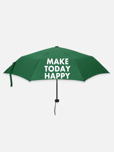 Make today happy - Regenschirm (klein) - Flaschengrün