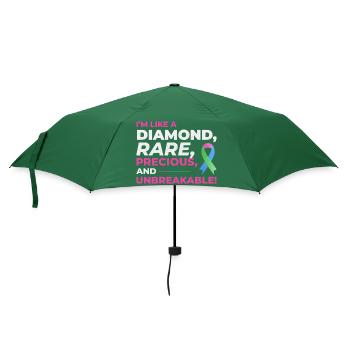 Diamantähnliche seltene Krankheiten zeichnen sich durch das Bewusstsein aus - Regenschirm (klein) - Flaschengrün - Vorne