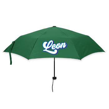 Leon | Farben änderbar - Regenschirm (klein) - Flaschengrün - Vorne