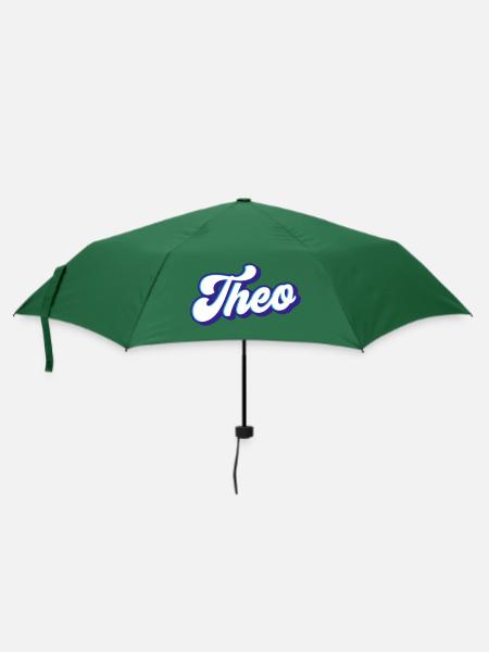Theo | Farben änderbar - Regenschirm (klein) - Flaschengrün